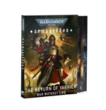 Warhammer 40,000 Armageddon book set with warrior illustration on a white background