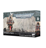 Warhammer 40,000 game box with miniature on a white background