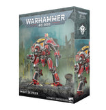 Warhammer 40,000 Knight Destrier toy figure packaging on a white background