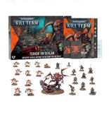 Kill Team: Terror on Devlan boxed set with miniatures on a white background