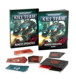 Kill Team: Nemesis Operatives book and cards on a white background