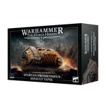 Warhammer The Horus Heresy Spartan Prometheus Assault Tank box on a white background