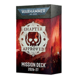 Warhammer 40,000 Chapter Approved Mission Deck box on a white background