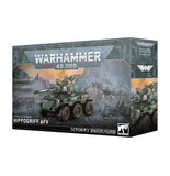 Warhammer 40,000 Astra Militarum Hippogriff AFV model kit packaging on a white background