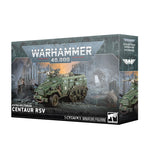 Warhammer 40,000 Astra Militarum Centaur RSV model kit packaging on a white background