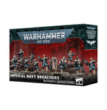 Warhammer 40,000 Imperial Navy Breachers miniature figures box set, showing the retail packaging with illustrated miniatures and the Warhammer 40,000 branding.