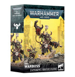 Warhammer 40K Orks Warboss miniature box on white background