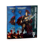 Warhammer 40,000 Codex: Adeptus Custodes rulebook shown from the front with a slipcase on a clean white background.