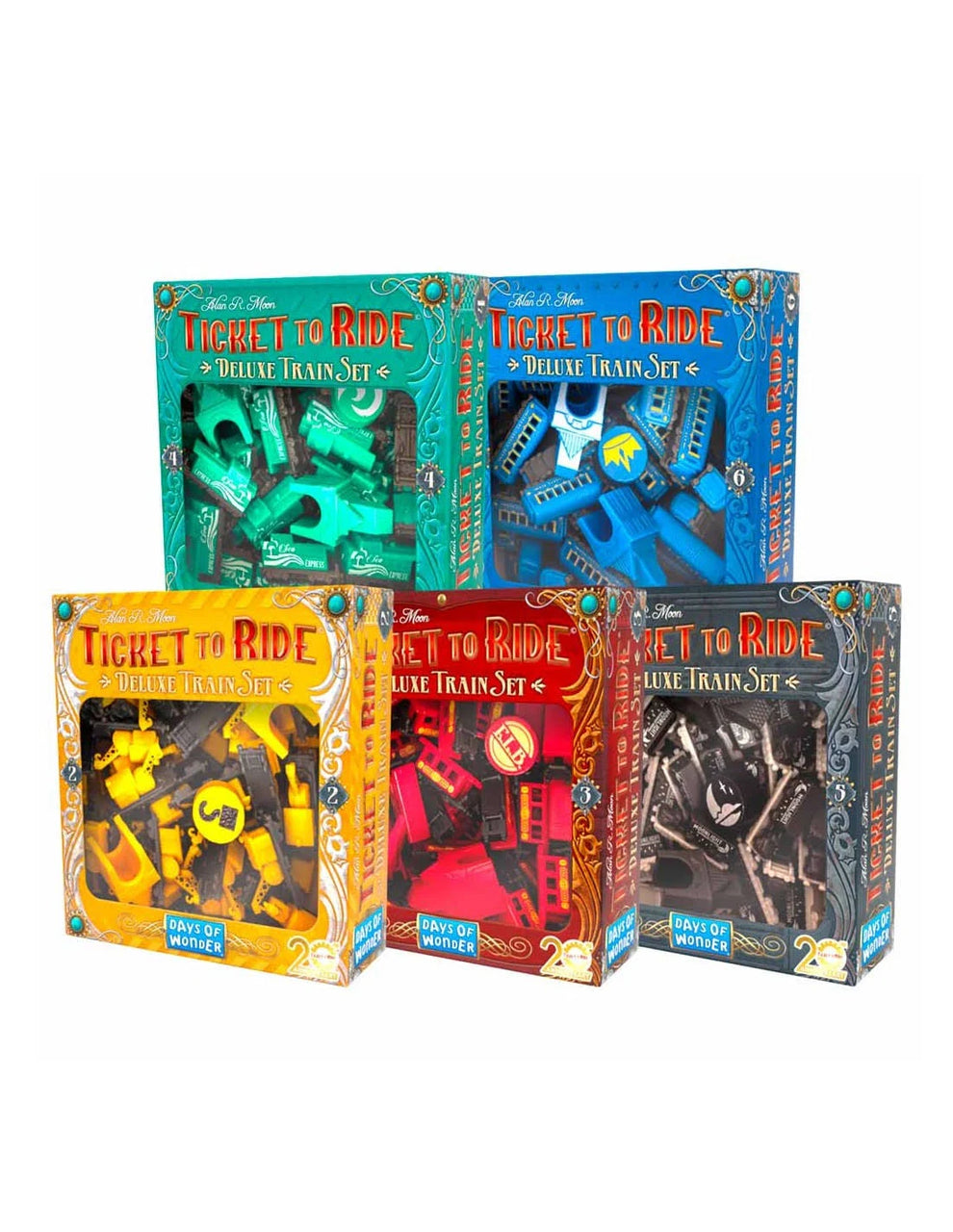 Ticket to Ride: 20th Anniversary Deluxe Train Set Bundle - 5 Sets