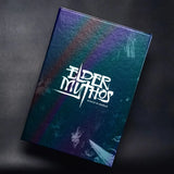Card game box titled 'Elder Mythos' on a dark background