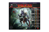 Game board with character illustration and game elements on a white background