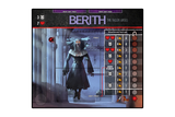 Card featuring 'Berith the Fallen Angel' from a collectible card game, with character illustration and stats.
