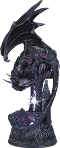 Black Dragon On LED Pedestal