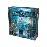 Board game box for 'Mysterium' with a dark, eerie cityscape design.