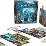 Mysterium board game packaging with cards on a white background