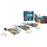 Board game 'Mysterium' with cards and components on a white background
