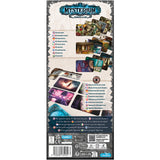 Mysterium board game expansion box with images of cards and text on a white background