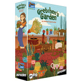 Board game box for 'Gretchen's Garden' by asmodee with colorful illustration of a garden scene.