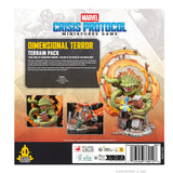 Marvel Crisis Protocol miniatures game packaging with a dragon-like creature and text.
