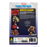 Marvel Crisis Protocol Winter Guard miniatures game packaging with character illustrations and text.