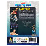 Marvel Crisis Protocol miniatures game packaging with character illustrations and text.
