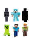 Set of Minecraft-style figurines on a white background