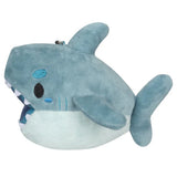 Plush shark toy on a white background