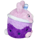 Plush toy with pink and purple design on a white background