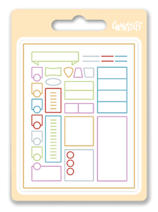 Sticker: Minimal Character Sheet Waterproof Die Cut