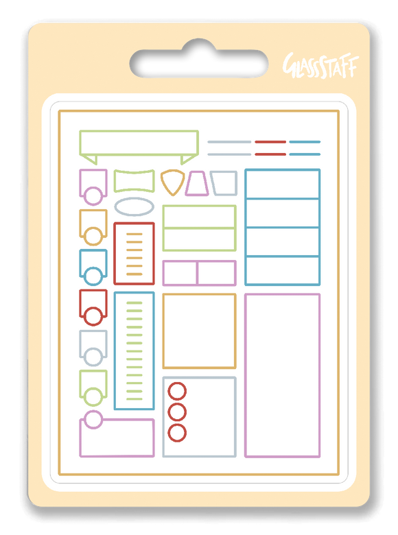 Sticker: Minimal Character Sheet Waterproof Die Cut