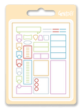 Sticker: Minimal Character Sheet Waterproof Die Cut