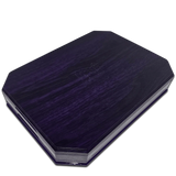 Purple paint palette on a white background