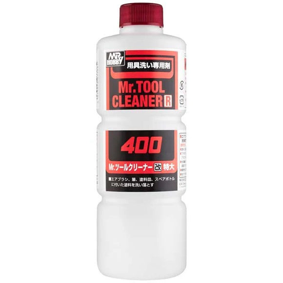 Mr. Tool Cleaner R 400 bottle with red cap on a white background
