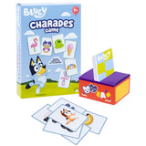 Bluey Charades game packaging with cards on a white background
