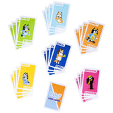 Set of card games with cartoon characters on a white background
