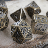 Necro Gold 7-Piece Metal Dice Set