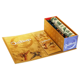 Onitama board game packaging with game pieces and instruction manual on a white background