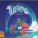 Cover of 'Tulikko' with colorful illustration of a forest and building, featuring the Tulikko logo and Panda Saurus branding.