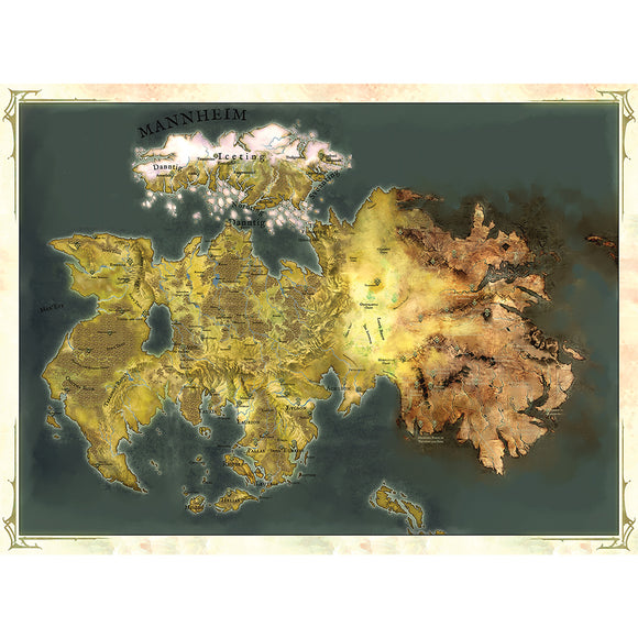 Conquest: Cloth Map of Alektria, the first continent of EÄ
