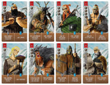 Set of game cards featuring various viking characters with different abilities and appearances.