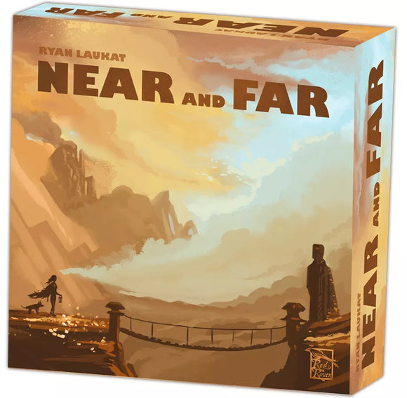 Board game box titled 'Near and Far' with a scenic illustration on the cover.