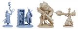Collection of detailed figurines in various poses on a white background
