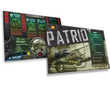 Board game player card on a white background