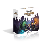 Dungeonology game box with characters in a forest setting on a white background