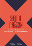 Book cover of 'Stool Pigeon' card game with geometric design and text.