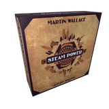 Box for 'Steam Power' by Martin Wallace with a steampunk design on a white background