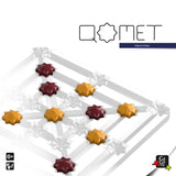 Board game QOMET with star-shaped pieces on a white background