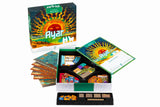 Board game 'Ayar' with colorful packaging and components on a white background