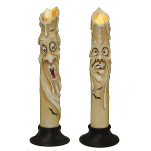 12" Haunted Candle With LED Light Tabletop Décor