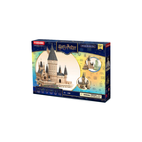 A boxed Harry Potter Hogwarts 3D jigsaw puzzle set by Piquadro, shown at a three-quarter angle on a plain white background.